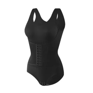 Body avec gaine pour ventre plat noir