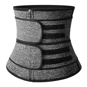 Corset gaine ventre plat gris foncé à zip
