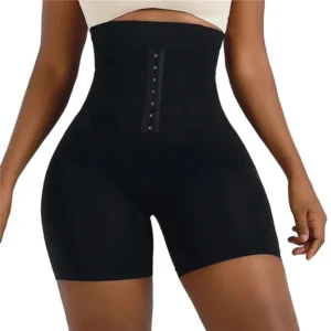 Shorty gaine ventre plat noir taille haute