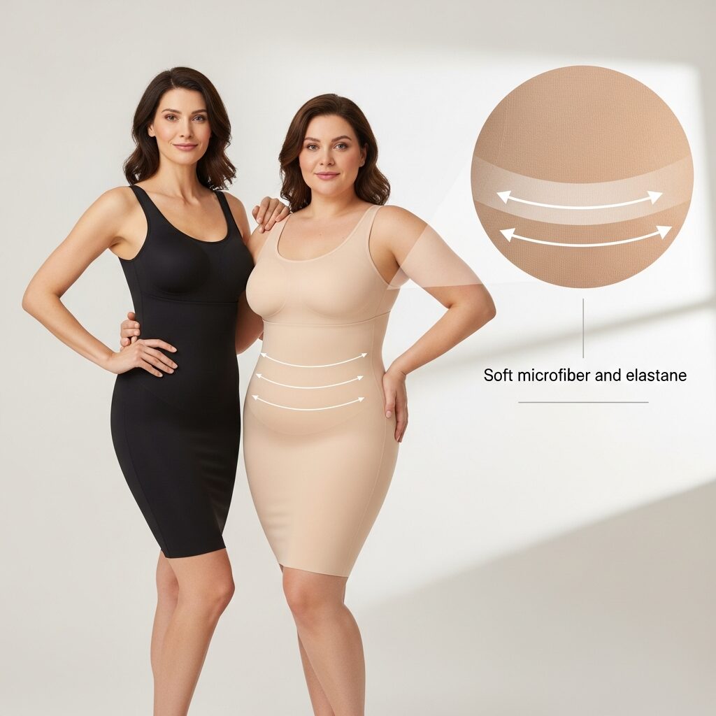 Le sous vetement gainant invisible allie maintien ciblé et invisibilité sous les vêtements. Confort 24h, matières microfibre et élasthanne, zones de maintien et effet ventre plat. Glamour et confiance, pour toutes les silhouettes, sans compromis.